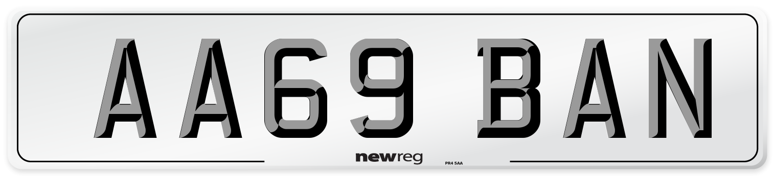 AA69 BAN Number Plate from New Reg